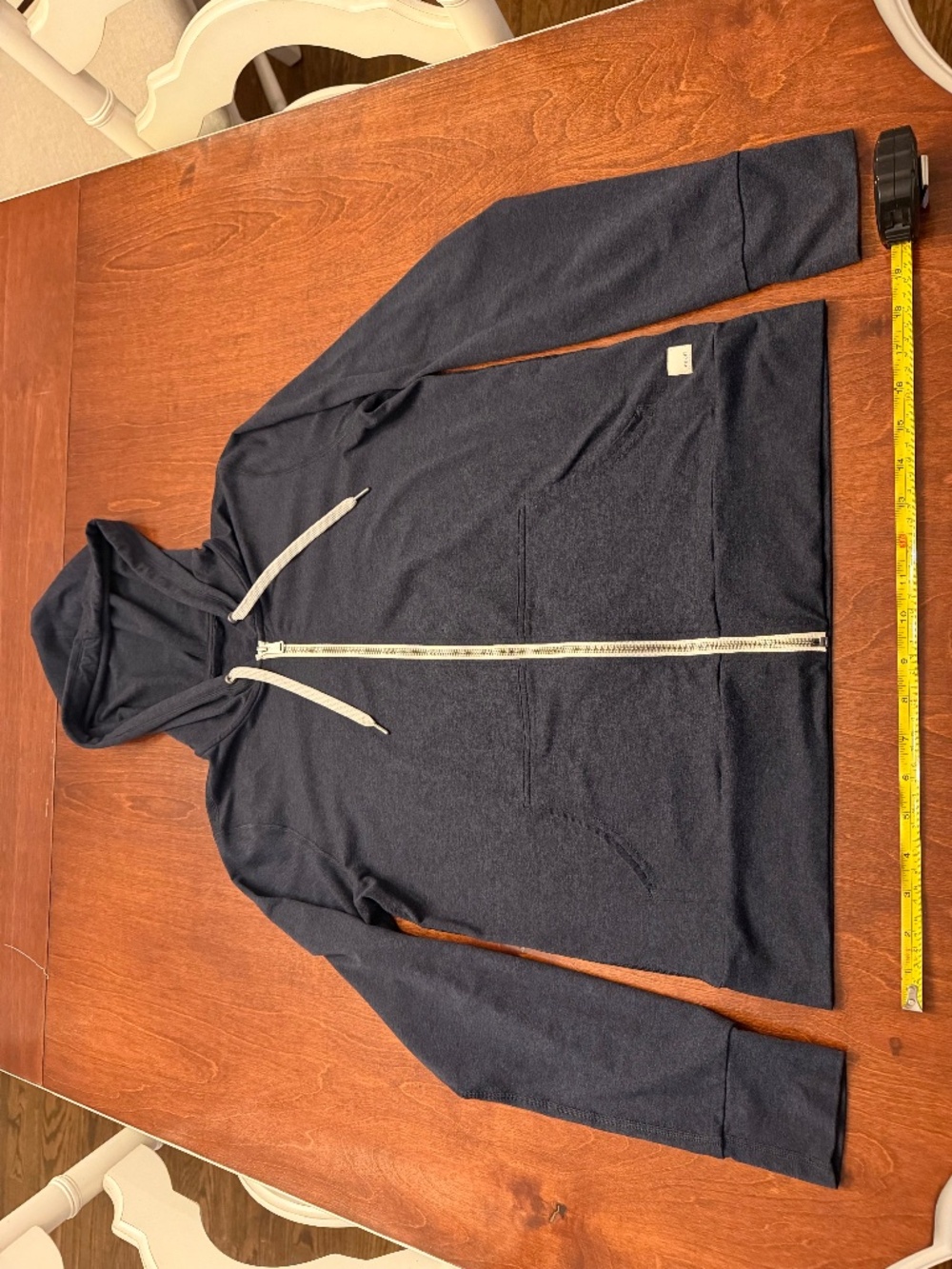 Vuori Halo Performance Hoodie Small Midnight Heather Navy Full Zip